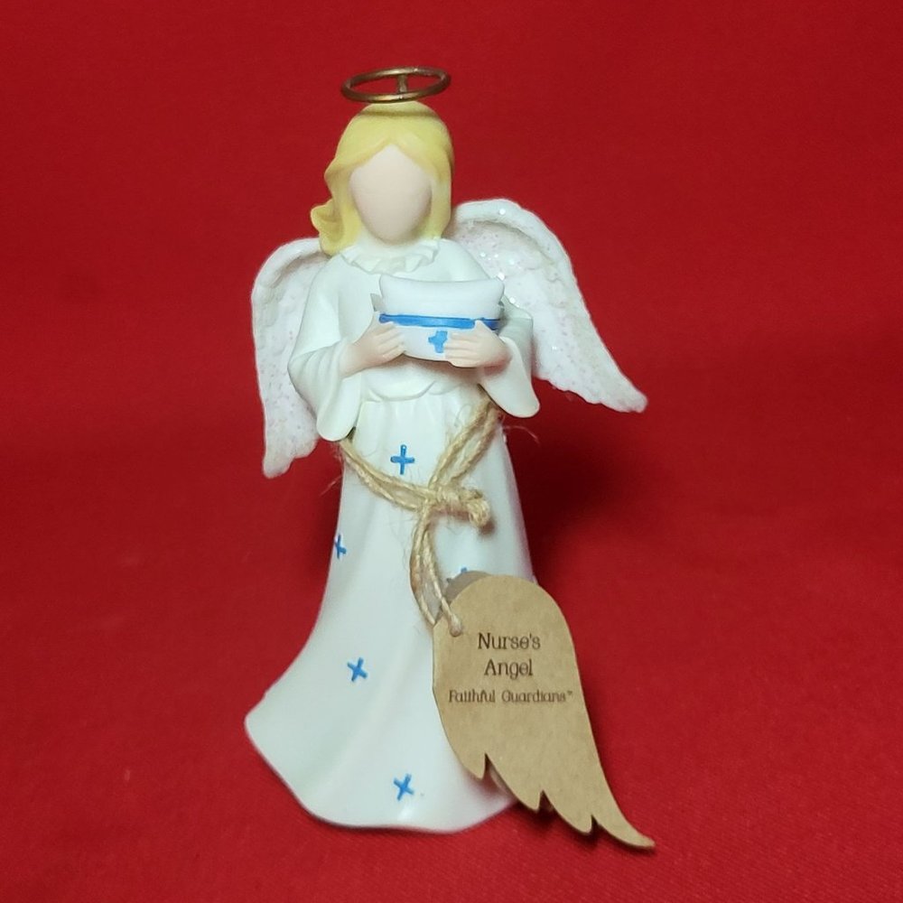 Nurse Angel Holding Nurse Cap Faithful Guardians Figurine Decor FG9-9188